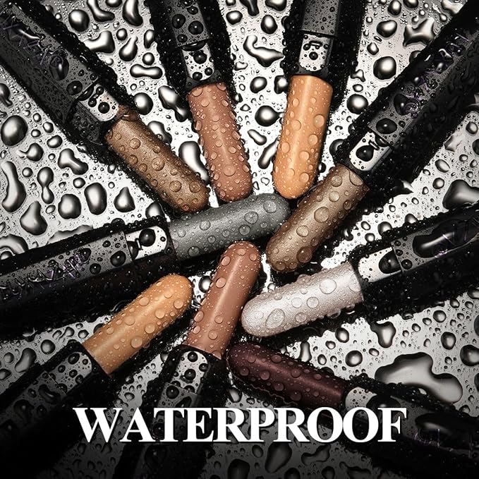 Neutral Eyeshadow Stick Makeup Set, Metallic Shimmer Matte Cream Eye Shadow Eyeliner Brightener Pencil Crayon - BROWN LATTE