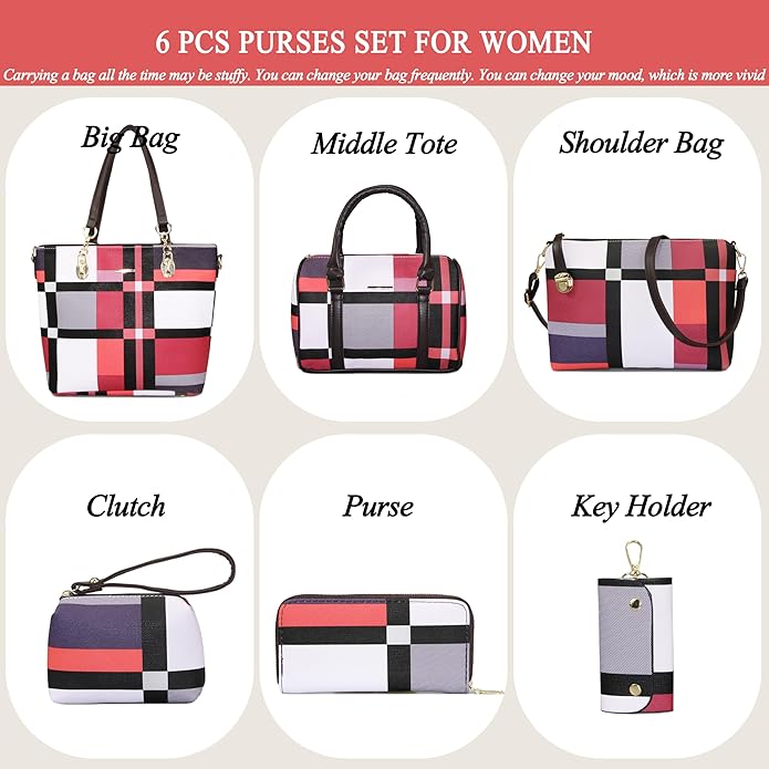 2E-youth Designer Purses and Handbags for Women Satchel Shoulder Bag Tote Top Handle Bag
