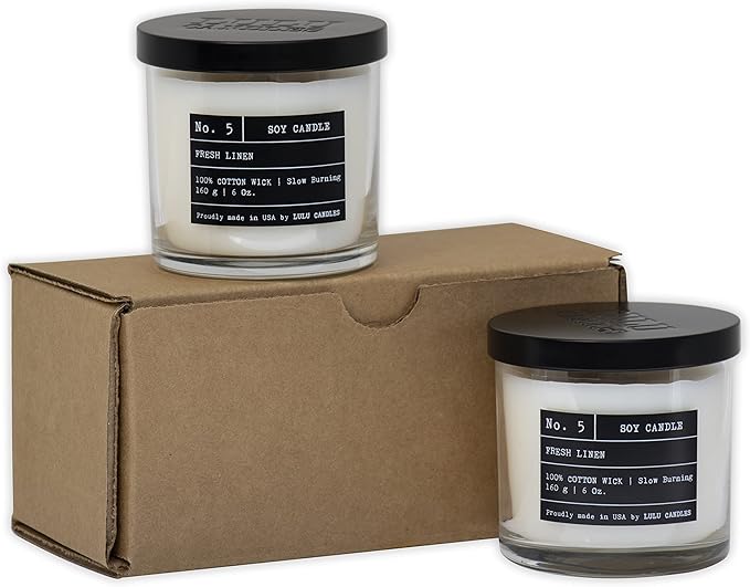 Lulu Candles | Sexy Man | Luxury Scented Soy Jar Candle | Hand Poured in The USA | Highly Scented & Long Lasting (6 Oz. 2 Pack)