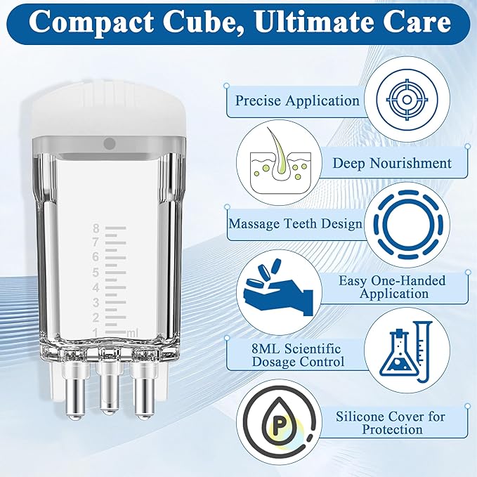 Minoxidil Applicator for Minoxidil, Precision Dosing with Leak Proof Design, Scalp Massager with Metal Micro Tips for Enhanced Absorption, Easy to Use and Refillable Hair Treatment Tool