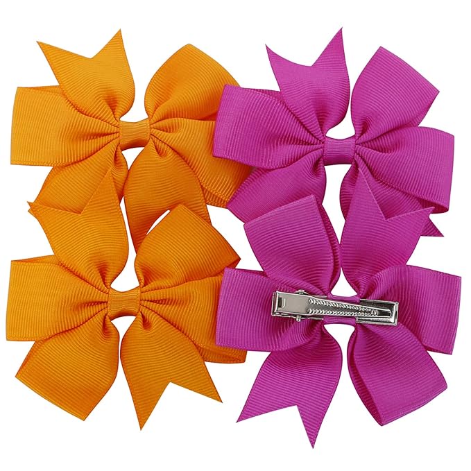 60Piece Grosgrain Ribbon Pinwheel Hair Bows Boutique Bow Alligator Clips For Girls Toddlers Teens Gifts In Pairs