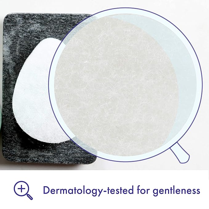 Buf-Puf Regular Facial Sponge, Dermatologist Developed, Removes Deep Down Dirt & Makeup that Causes Breakouts and Blackheads, Reusable, Exfoliating, White, 1 Count (Pack of 3)