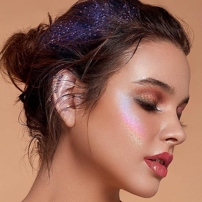 Light Purple Face Glitter Gel,Singer Concerts Music Festival Rave Accessories,Mermaid Body Glitter Gel for Kids,Sequins Glitter Face Eye Lip Hair Makeup,Sparkling Chunky for Women,52ML