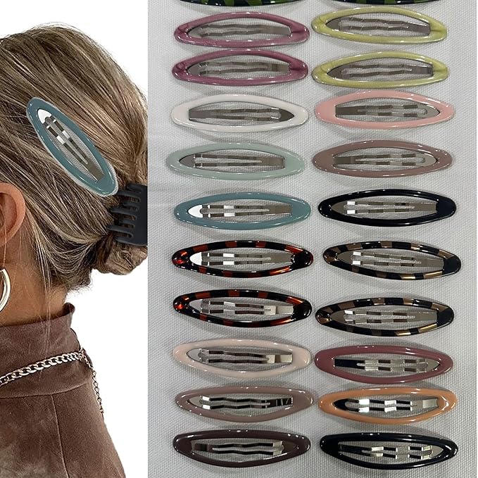 26 Pcs Metal ellipse Hair Clips No Slip for Women & Girls,Strong Hold Matte Hair Clips for Thick Hair & Thin Hair,Hair Barrettes for Women