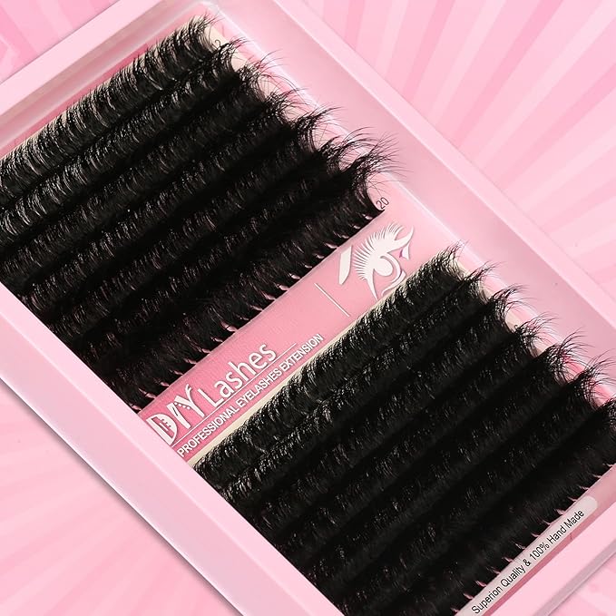 280 Pcs Lash Clusters Extensions Kit - 80D 100D 12-20mm Faux Mink Individual Eye Lash Clusters with D Curl Fluffy Wispy Lash Clusters for DIY Lash Extension at Home