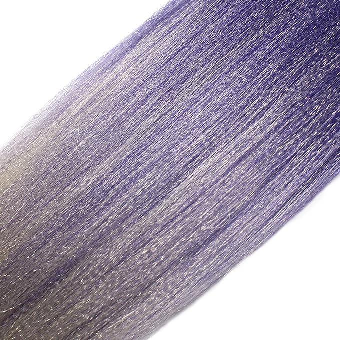 1b-Purple-Silver Pre stretched Braiding Hair 8 Packs Pre feathered Braid Hair Extensions 36 Inches Hair Braids