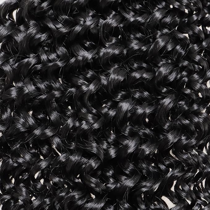8 Packs Curly Crochet Hair 14inch GoGo Curl Crochet hair for Women Deep Wave Braiding hair,Synthetic Bohemian Crochet Braid Water Wave Crochet hair Extensions(1B, 14inch)