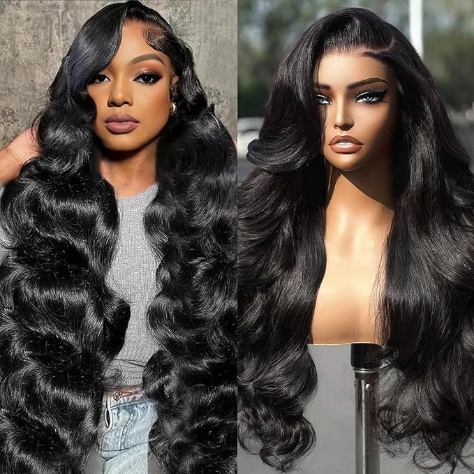 38 Inch Wig Human Hair 200 Density 13x4 Body Wave Lace Front Wigs Human Hair Pre Plucked with Baby Hairline Small Knots HD Full Frontal for Black Women Tangle Shedding Free
