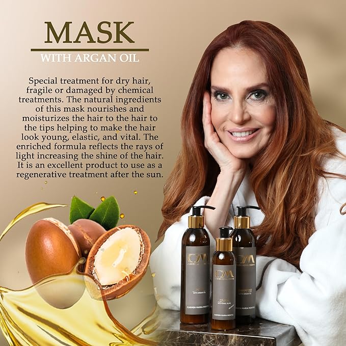 CM Hair Mask Hair Care Essentials - Special Hair Treatment Masks with Argan Oil - Hair Mask for Dry Damaged Hair and Growth, Nourishes and Hydrates like a Deep Conditioner