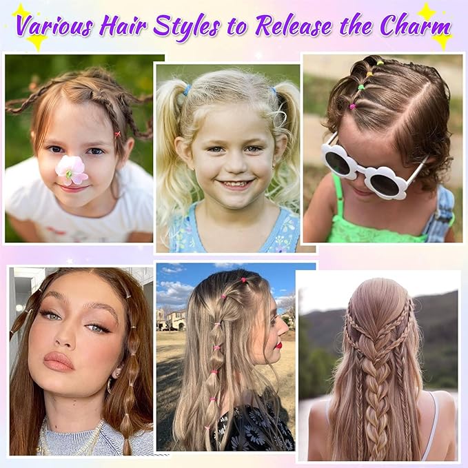 3000Pcs 28 Colors Hair Rubber Bands for Hair, Small Elastic Hair Ties with Organizer Box Mini Plastic Hair Bands Hair Loop Tool for Baby Girls Toddler Kid Hair Styling Accessories Set