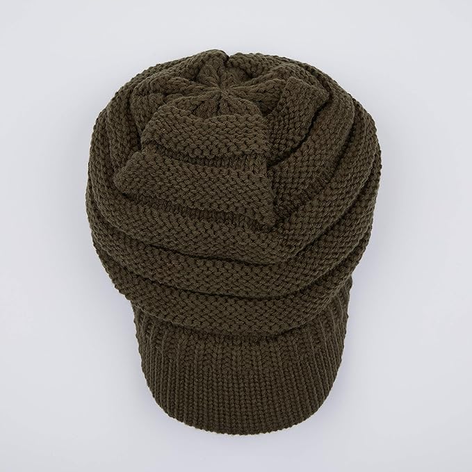 C.C Hatsandscarf Exclusives Women's Ribbed Knit Hat with Brim (YJ-131)(YJ-2023)
