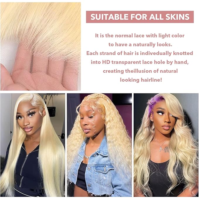 20 Inch 613 13x6 Lace Front Wigs Human Hair 200% Density 613 Body Wave Lace Front Wigs Human Hair 13x6 Blonde Wig Human Hair 613 HD Lace Front Wigs Human Hair Pre Plucked Lace Front Wigs for Women