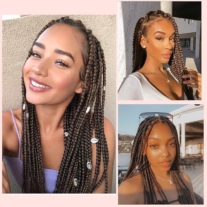 8 Packs Braiding Hair,24 Inch Yaki Texture Braiding Hair Pre Stretched,Knekalon Braid Hair Extensions, Hot Water Setting Hair Braids(24''-8packs,4)