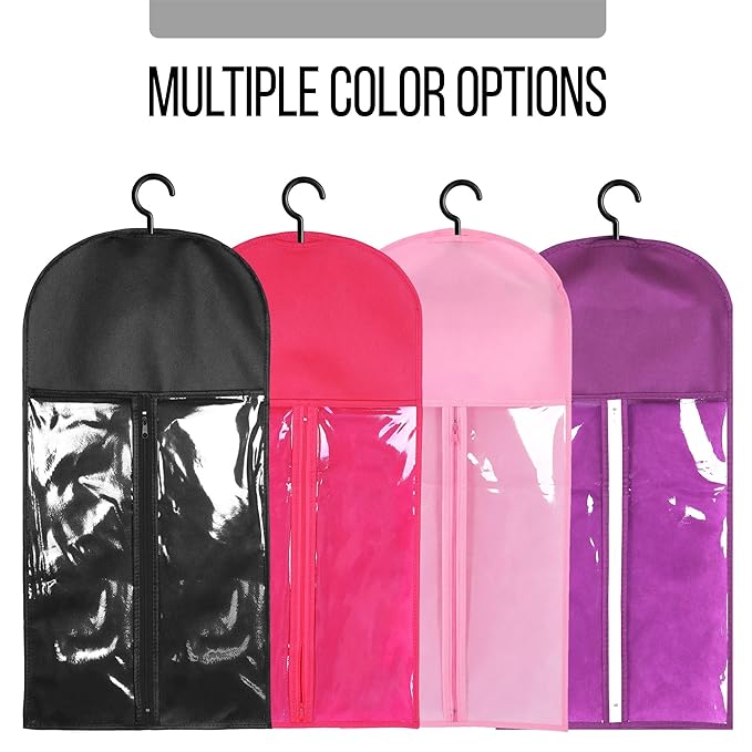 3PCS Hair Extension Holder Wig Storage Bags with Hanger Wig Holder for Multiple Wigs Hanger Dust-proof Storage Organizer with Hook Hair Extensions, wigs & accessories (Black)