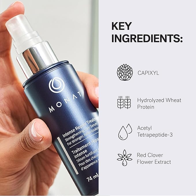 MONAT Intense Repair Treatment for Thinning Hair – Daily Leave-In Treatment Stimulates Hair Follicles & Promotes Fuller-Looking Hair, Safe for Colored & Chemically Treated Hair