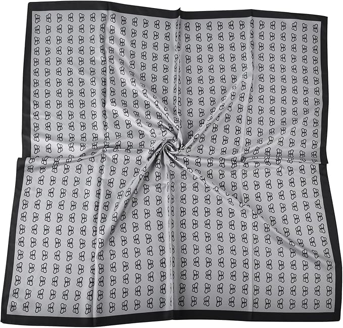 35 x 35 Women's Fashion Pattern Large Square Silk Like Hair Scarf Head Sleeping Wrap Satin Neck Bandana for Gift…