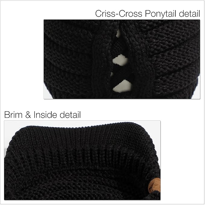 C.C Hatsandscarf Exclusives Women's Ribbed Knit Hat with Brim (YJ-131)(YJ-2023)