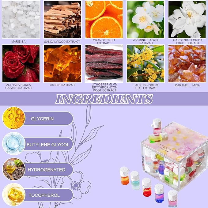 40Pcs Scented hair oil Perfume & Hair Oil 2-in-1, Avocado & Camellia Nourishment for Frizzy, Mini Scented hair oil for Women, Hair Perfume Oil Set for Restore Dry, Frizzy and Damaged Hair