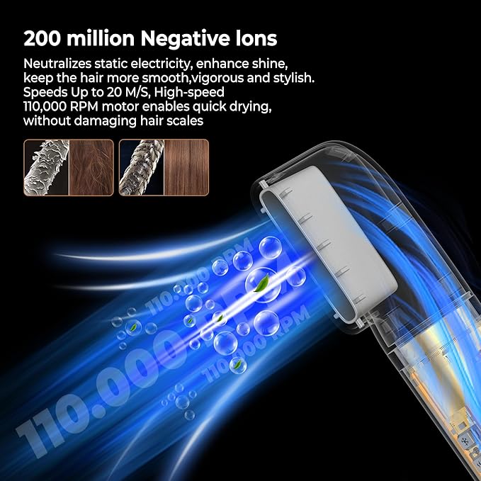 5 in 1 Air Styler, Air Wrap Hair Styler, 1300W Hair Dryer Brush with High-Speed Negative Ionic, Auto-Wrap Curler, Straightening & Hot Air Brush, Blow Dryer Brush for Fast Drying No Heat Damage