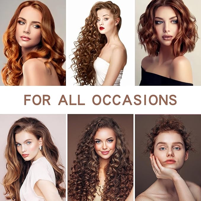 5-Barrel 15mm Egg Roll Hair Curler Hair Curling Iron Hair Waver Hair Crimper Adjustable Hair Styling Tool