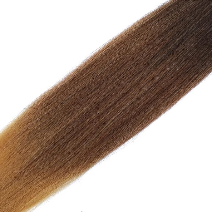 Ombre Pre stretched Braiding Hair, 36 Inch Braid Hair Extensions, 8 packs Multi Color blend braiding hair pre-stretched, Crochet Hair Braiding(36''-8packs,4/30/27)