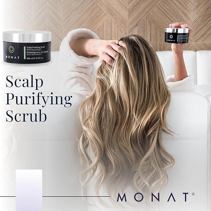 MONAT Scalp Purifying Scrub - w/Rejuveniqe® Deeply Cleanses, Purifies & Soothes Leaving Hair Cleansed & Fresh. Dissolves Dead Skin Cells & Restores Balance to the scalp. - Net Wt. 134 ml/4.5 fl. oz.