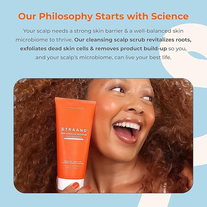 Miracle Worker - Gentle Cleansing Scalp Scrub - Infused with Salicylic Acid & Argan Oil to Soothe Dry Scalp - Helps to Prevent Dryness, Reduce Frizz & Boost Shine (6.8 oz)
