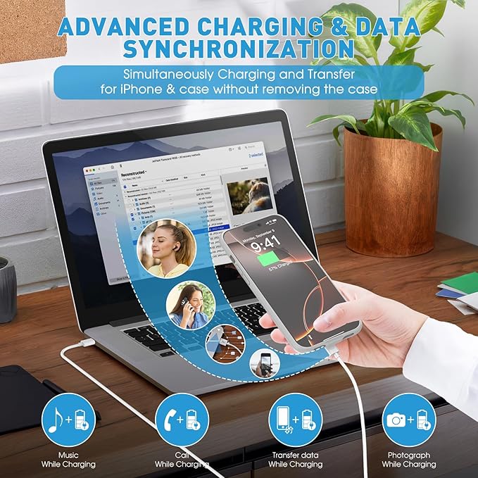 2025 New Upgraded 7000 mAh Travel Battery Case for iPhone 16 Pro Max 6.9inch, Extra Battery Life 15W Fast Charging External Rechargeable Portable Charging Case with HD Tempered Protective Film
