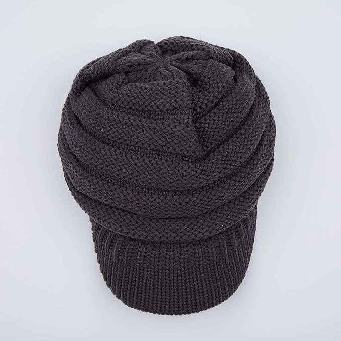 C.C Hatsandscarf Exclusives Women's Ribbed Knit Hat with Brim (YJ-131)(YJ-2023)