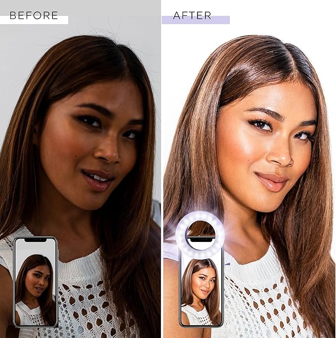 Selfie One - Ring Light for Phone, iPhone, Android or Laptop | 3 Adjustable Light Modes | Rechargeable Batteries | Clip On Design | Perfect for Beauty, Influencers, Creators