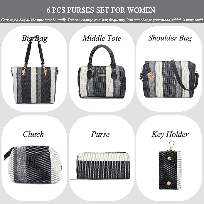 2E-youth Designer Purses and Handbags for Women Satchel Shoulder Bag Tote Top Handle Bag
