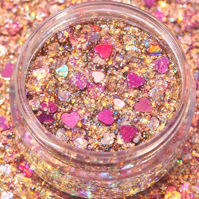 ColourPop Glitterally Obsessed Body Glitter Gel - Multi-Colored Glitter Makeup Made with an Adhesive Gel Formula - Easy to Use & Mess Free - Hopeless Romantic (0.06 oz)