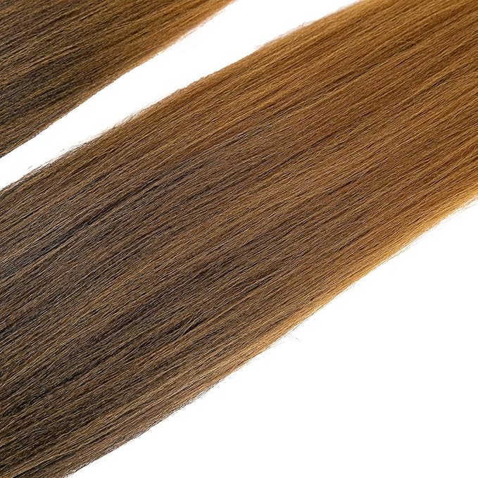 Ombre Pre stretched Braiding Hair, 36 inches Braid Hair Extensions, 8 packs Multi Color blend braiding hair pre-stretched, Crochet Hair Braiding(36''-8packs, 1b/30/27)