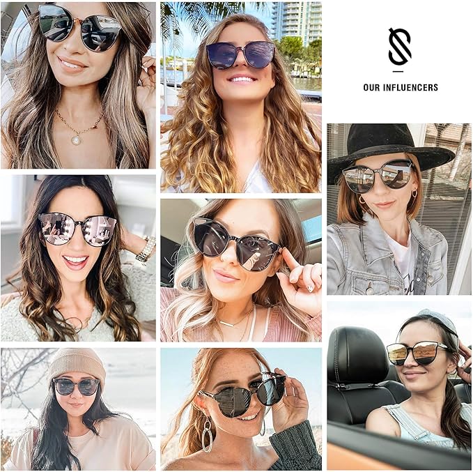 SOJOS Oversized Round Sunglasses for Women and Men