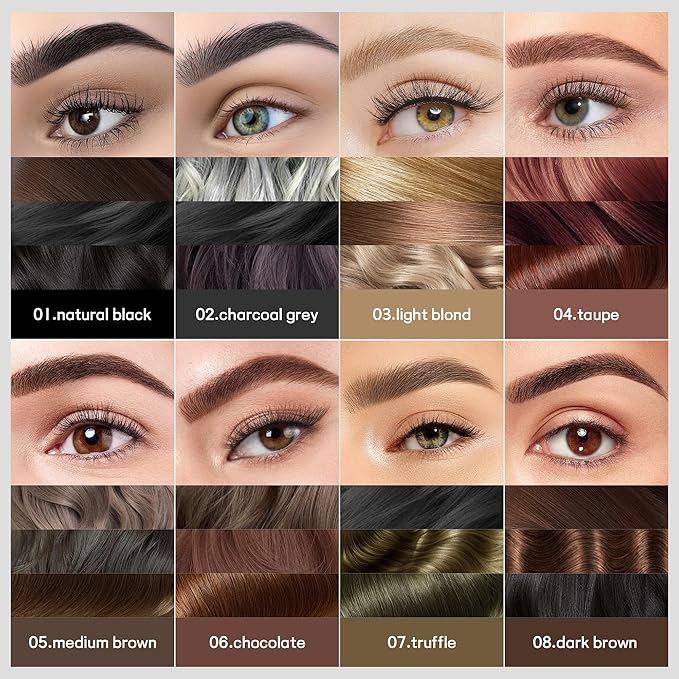 2 Pack Microblading Eyebrow Pen and Brow Tint for Women with Angled Brush & Dip to Effortlessly Create Natural Hair Like Brows, Waterproof Fast Eye Brow Makeup Pencil, Last All Day (Truffle)