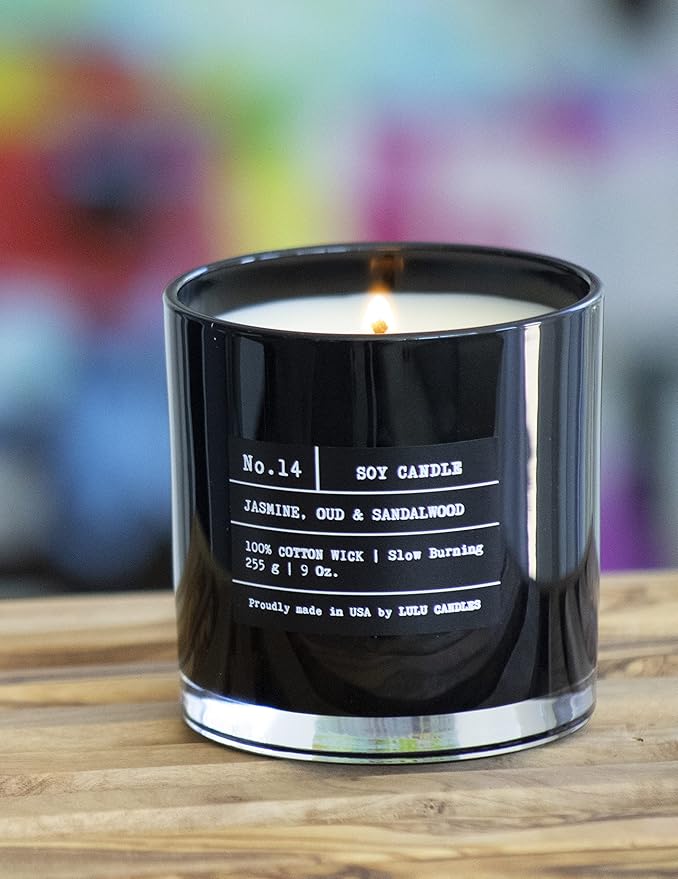 Lulu Candles | Palo Santo | Luxury Scented Soy Jar Candle | Hand Poured in The USA | Highly Scented Candles for Home Fragrance & Decor (9 Oz.)