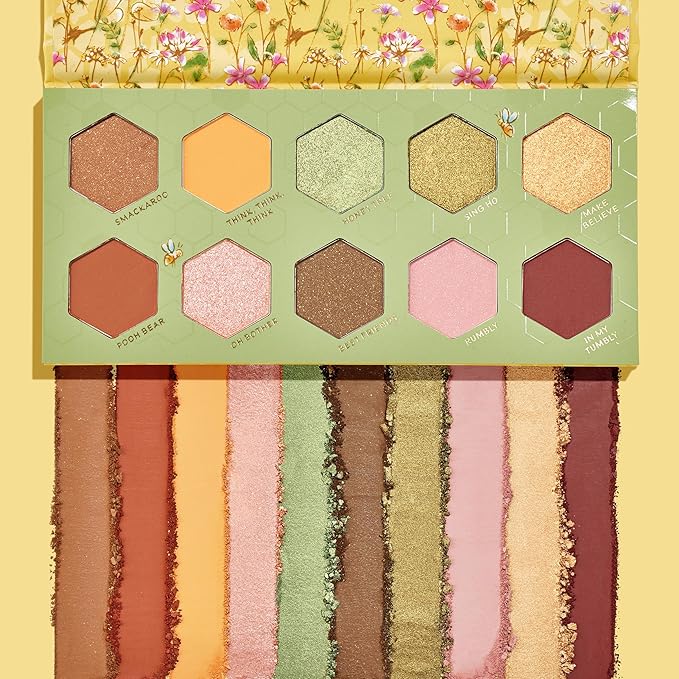 ColourPop Winnie the Pooh Bundle – Sweet As Can Bee Eyeshadow Palette (0.4 oz) & Hunny Pot Lip Scrub & Mask Set (2 Count) – Honey-Inspired Makeup & Lip Care Duo