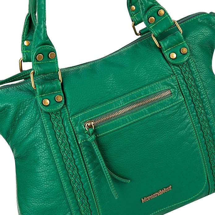 Montana West Washed Leather Hobo Bags for Women Roomy Handbags with Crossbody Strap