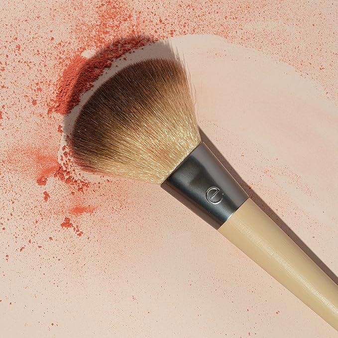 EcoTools Precision Blush Makeup Brush, Cheek Blush Brush, For Loose or Pressed Powder, Also Works With Bronzer, Eco-Friendly Face Makeup Brush, Vegan & Cruelty-Free, Synthetic Bristles, 1 Count