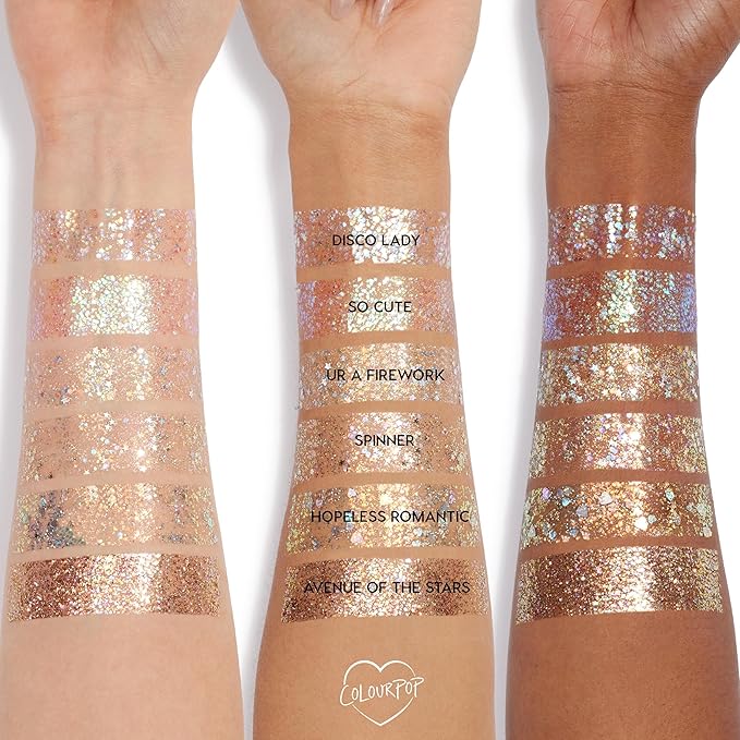 ColourPop Glitterally Obsessed Body Glitter Gel - Multi-Colored Glitter Makeup Made with an Adhesive Gel Formula - Easy to Use & Mess Free - Disco Lady (0.06 oz)