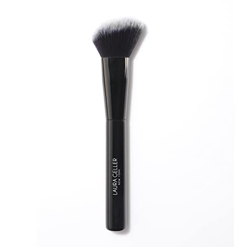 LAURA GELLER NEW YORK Angled Blush Brush with Black Wooden Handle & Dense Bristles for Makeup Application