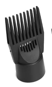 1Pc Black Universal Hair Dryer Comb Attachment for Straightening and Detangling - Nozzle Plastic Hairdressing Salon Blow Comb for Curly, Natural Hair - Styling Tools and Appliances