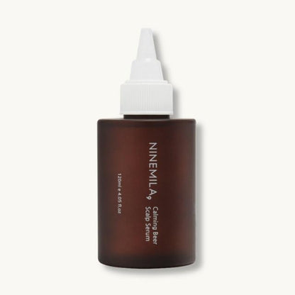 NINEMILA Calming Beer Biotin Hair Scalp Serum for Head & Thinning Hair Scalp Care With EWG Green Grade, Vegan Ingredients 120ml, 4.06 Fl oz