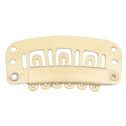 20pcs Hair Extension Clips U-Shaped 6-Teeth 3.2cm Stainless Snap Clips for Wigs, Hair Extensions, Hairpieces,T oupee (Beige)