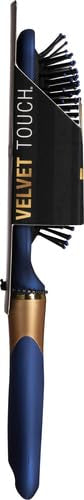 Conair Velvet Touch Paddle Cushion hair brush - Detangling hairbrush - curly or straight styles - men or women - detangler - features soft touch handle - Colors at Random