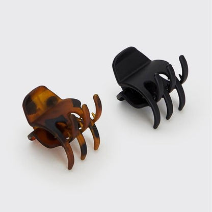 Kitsch Eco-Friendly Medium Claw Clips - Cute & Stylish Short Hair Accessories for Women, Girls | Ideal Size for Any Hairstyles, 2pcs (Black & Tortoise)