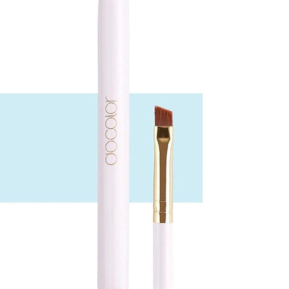 Docolor Eyebrow Brush Duo Eyebrow Spoolie Professional Angled Eye Brow Brush Perfect for Lining and Shaping Brows, Spoolie for Brows or Lashes White