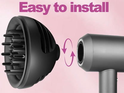 New Wave+Curl Diffuser Nozzle for Dyson Supersonic Hair Dryer HD01 HD02 HD03 HD04 HD08 HD15 HD16 Accessories, Attachemnt Parts No 973924-01, One Tool Two Mode for Wavy Curly or Coily Hair