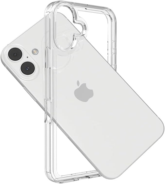 for iPhone 16 Plus Clear Bumper Frame No-Back Case, Slim Fit Ultra-Light Anti-Yellowing Transparent Protection Heat Dissipation Phone Cover Case 6.7" 2024