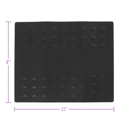 Colortrak Heat-Resistant Styling Station Mat, Silicone Mat Prevents Work Surfaces from Heat Damage of Styling Tools, Prevent Tool from Falling or Slipping, Black, 9 x 11 inches